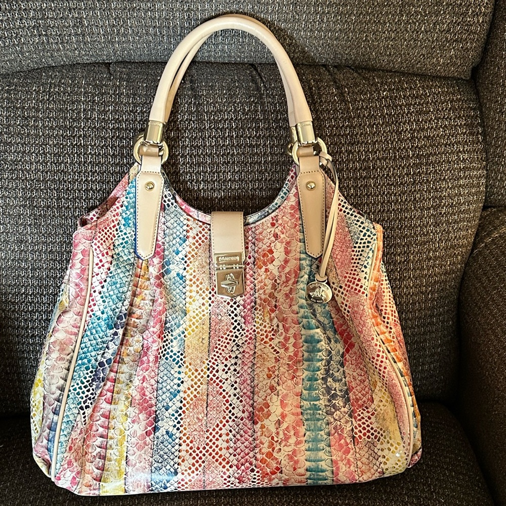 Brahmin Multicolor Snakeskin Pattern Women's Bag